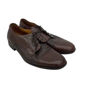 Pronto Uomo Firenze Men's Brown Soft Flexible Oxford Dress Shoes 11.5 Leather